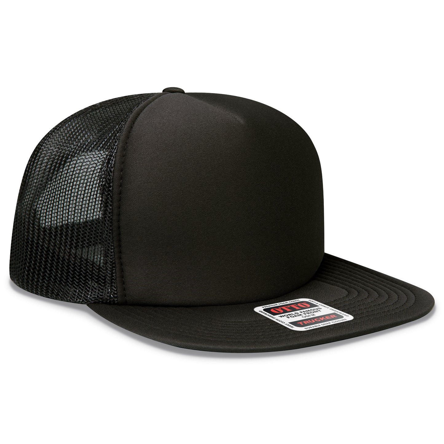 OTTO CAP® OTTO SNAP 5 Panel High Crown Mesh Back Trucker Snapback Hat