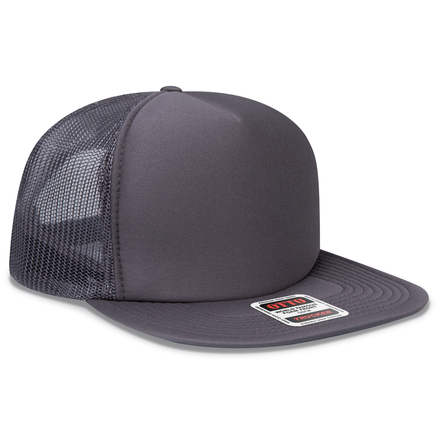 OTTO CAP® OTTO SNAP 5 Panel High Crown Mesh Back Trucker Snapback Hat