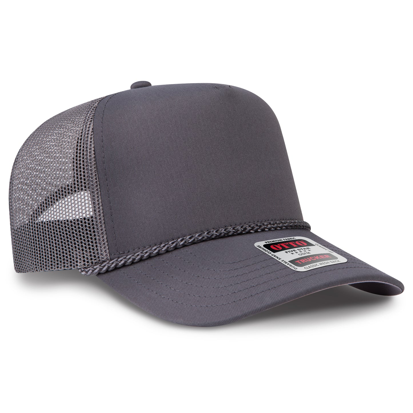 OTTO CAP® 5 Panel Mid Profile Mesh Back Trucker Hat