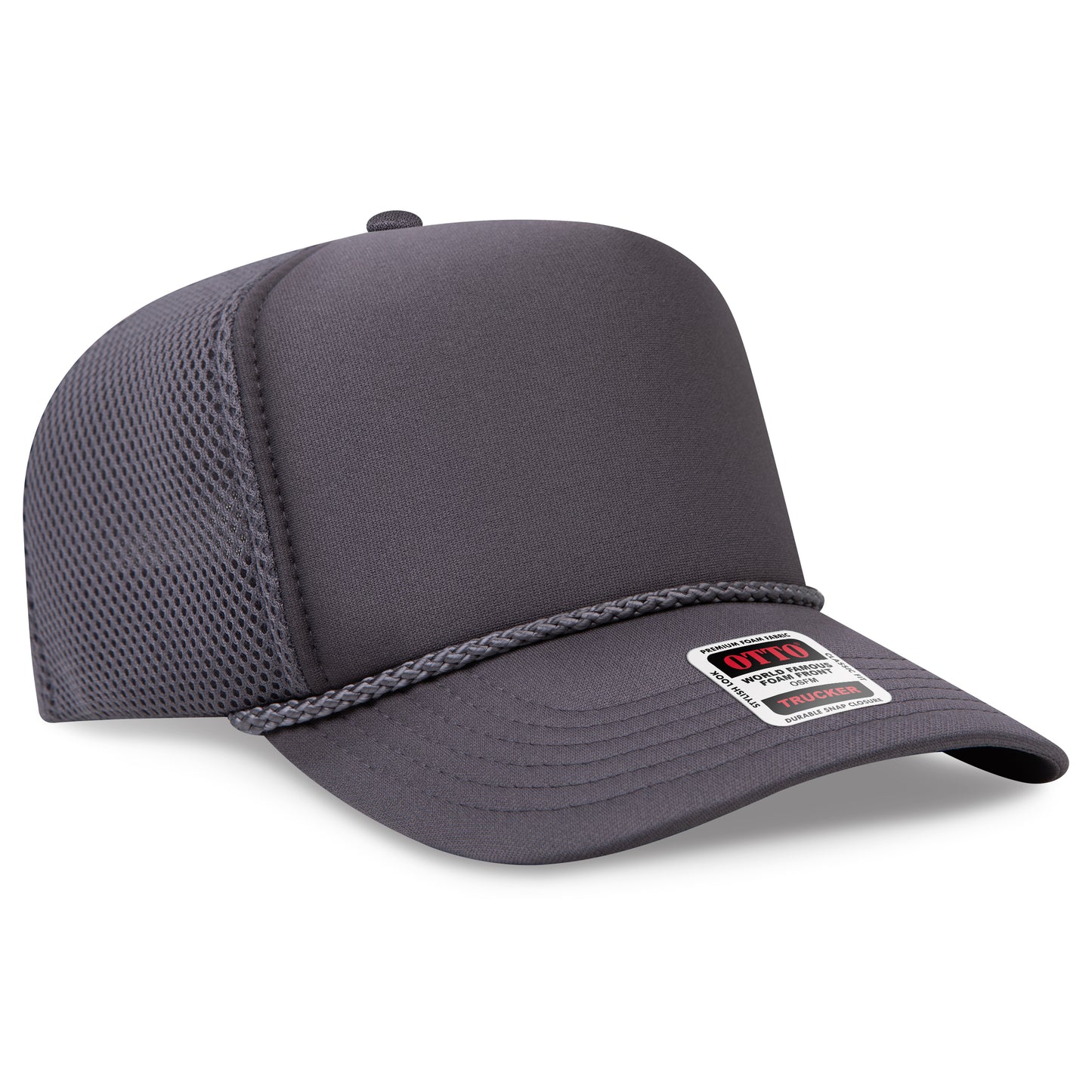 OTTO CAP® 5 Panel High Crown Air Mesh Back Trucker Hat
