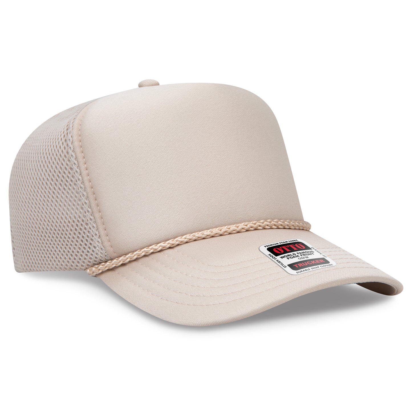 OTTO CAP® 5 Panel High Crown Air Mesh Back Trucker Hat